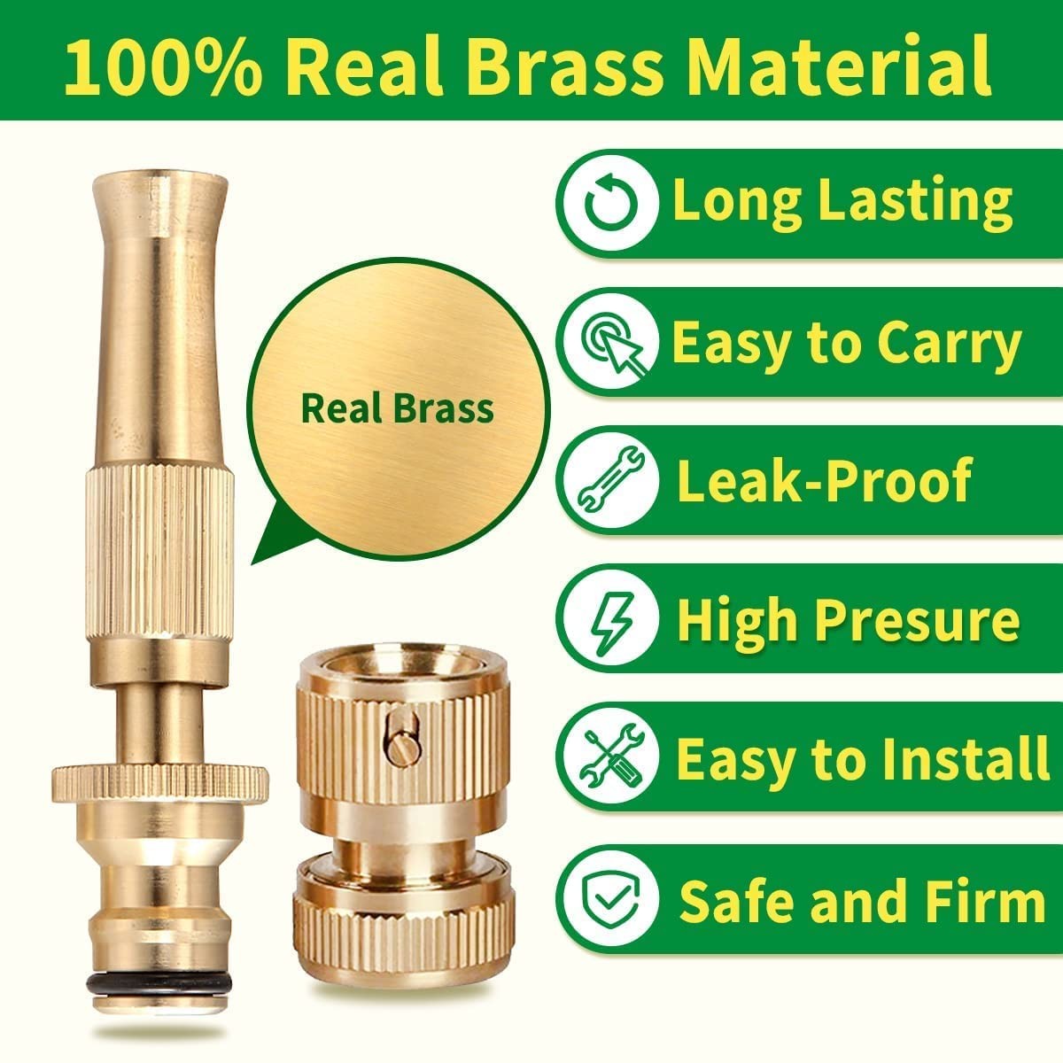 High Pressure Golden Brass Nozzle Water Spray Gun