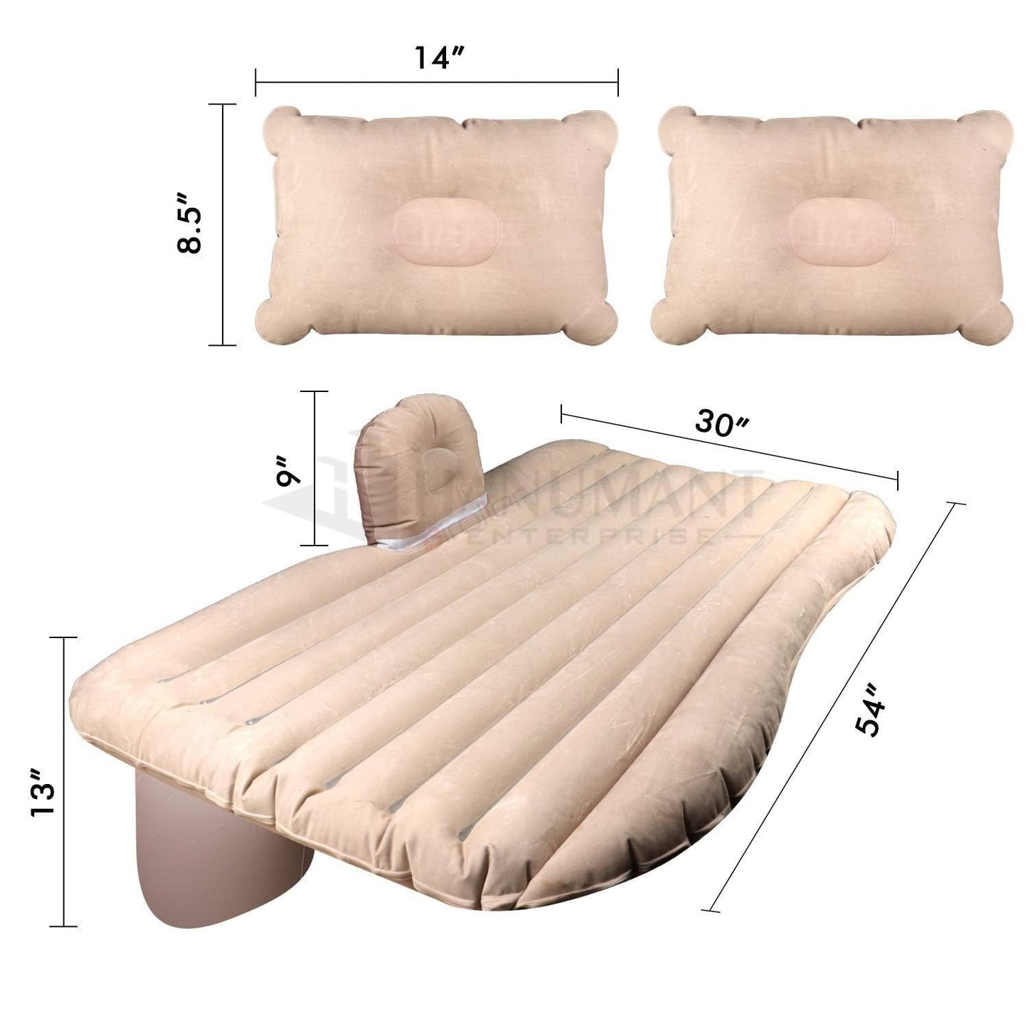 Premium Car Inflatable Bed with Pump & 2 Air Pillow|Quick Inflatable Back Seat Bed|Car Inflatable Mattress|Car Bed Mattress