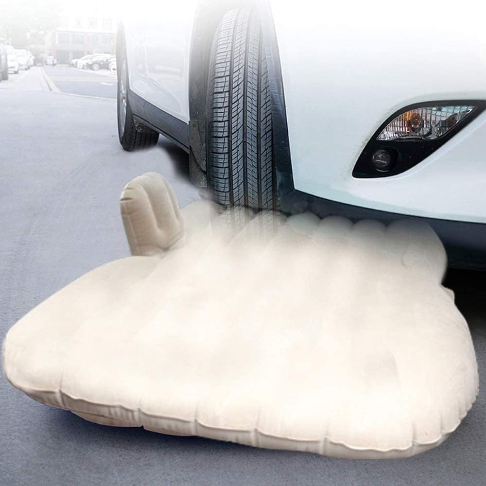 Premium Car Inflatable Bed with Pump & 2 Air Pillow|Quick Inflatable Back Seat Bed|Car Inflatable Mattress|Car Bed Mattress